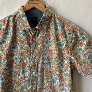 Union Citrus Fruit Print Casual Shirt - Men's M